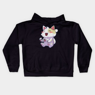 Anime Gamer Gaming Video Games Cat Kids Hoodie